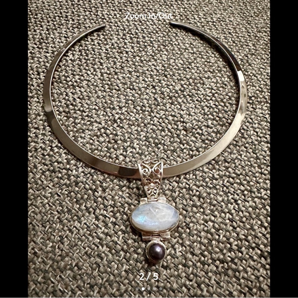 Elegant Silver and Pearl Pendant